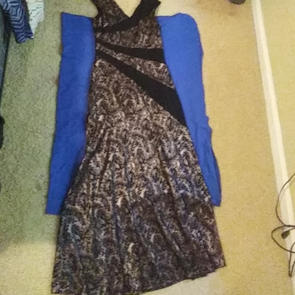 Black and gold lace dress